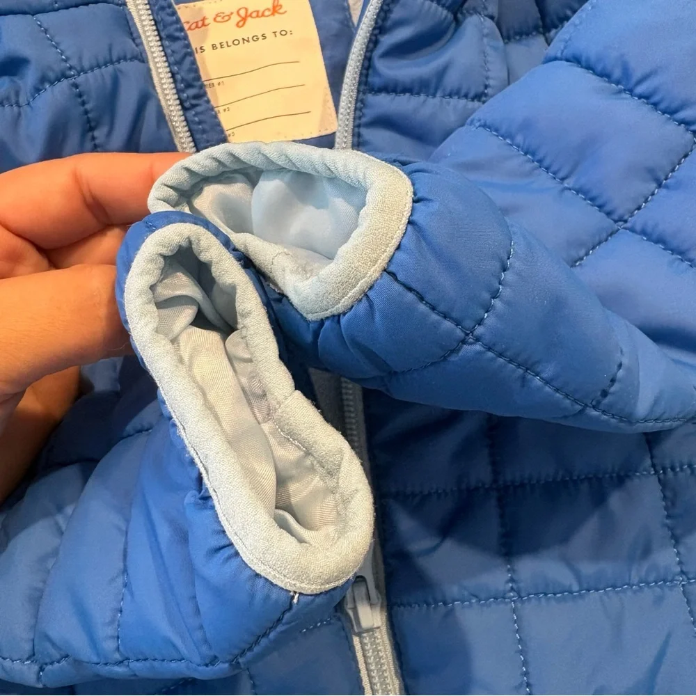 Cat & Jack Blue Quilted Kids Jacket Size 4T